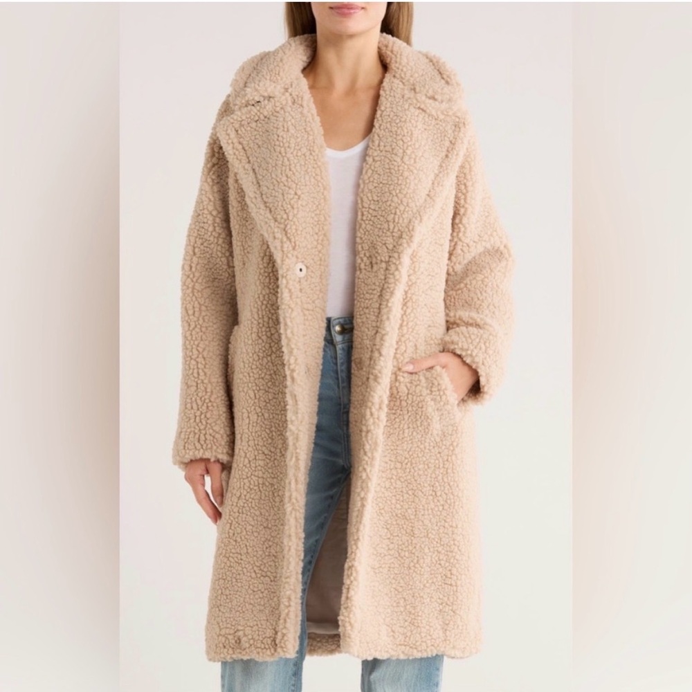 Lucky Brand Cream Sherpa Jacket
